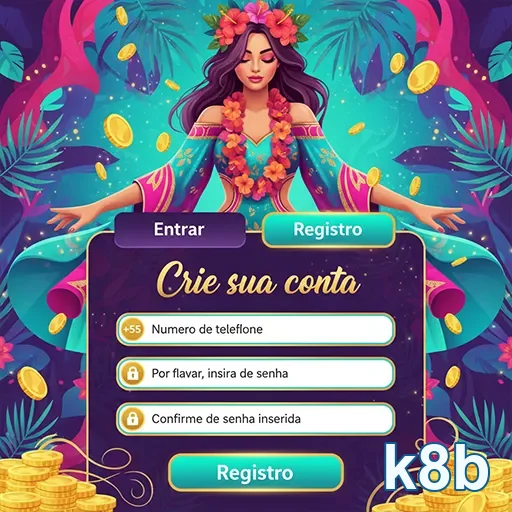 Tela de login segura no site oficial k8b